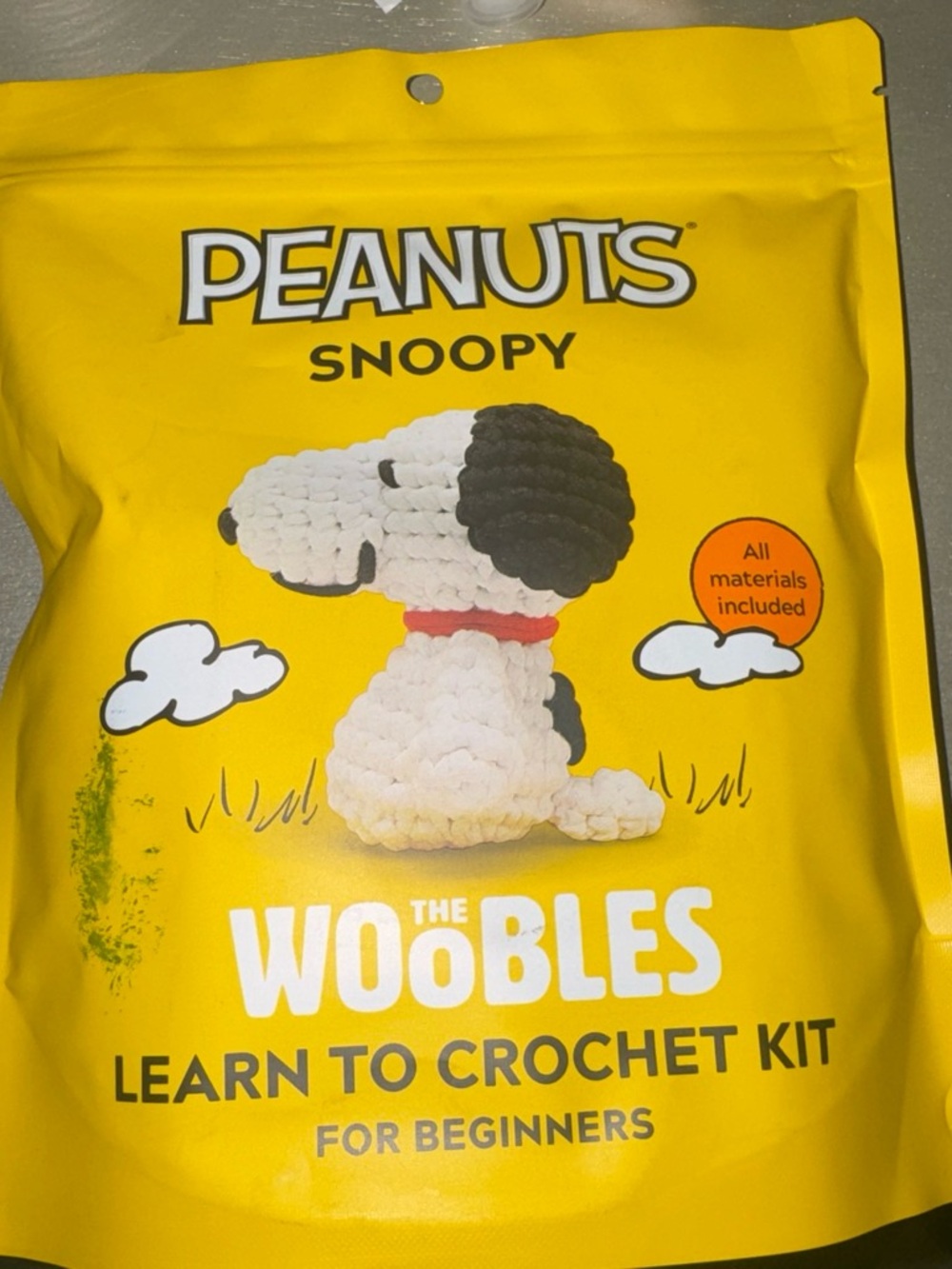 Peanuts Crochet Snoopy Craft Kit - Yellow